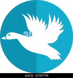 Duck Logo Vorlage Vektor Symbol Illustration Design Stock Vektor