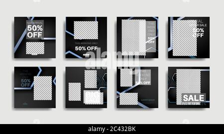 Moderne quadratische bearbeitete Werbebanner für Social Media Beiträge. vektor-Design Illustration Stock Vektor