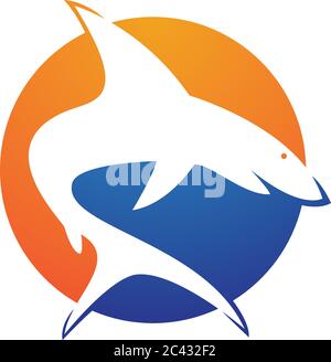 Shark Logo Vorlage Vektor Symbol Illustration Design Stock Vektor