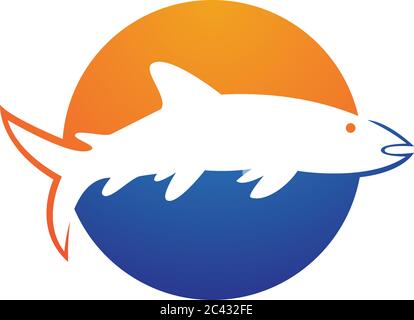 Fisch Logo Vorlage Vektor Symbol Design Stock Vektor