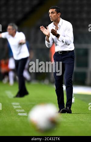 Turin, Italien - 23. Juni 2020: Moreno Longo, Cheftrainer des FC Turin, gestura während des Fußballspiels der Serie A zwischen dem FC Turin und Udinese Calcio. Quelle: Nicolò Campo/Alamy Live News Stockfoto