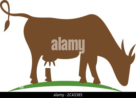 Kuh Logo Vorlage Vektor Symbol Illustration Design Stock Vektor