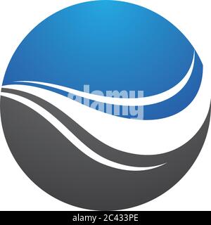 Wasserwellen-Logo Vektor Symbol Illustration Design Stock Vektor