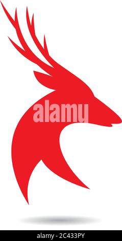 Rotwild Logo Template Vector Illustration Stock Vektor