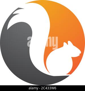 Eichhörnchen Logo Vorlage Vektor Symbol Illustration Design Stock Vektor