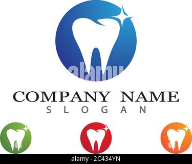 Zahnmedizinische logo Template Vector Illustration Icon Design Stock Vektor