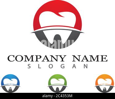 Zahnmedizinische logo Template Vector Illustration Icon Design Stock Vektor