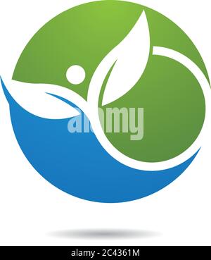 Gesundes Leben Logo Vorlage Vektor Symbol Illustration Design Stock Vektor