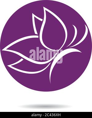 Schmetterling Logo Vorlage Schönheit Schmetterling Logo Vorlage Vektor Symbol Design Stock Vektor