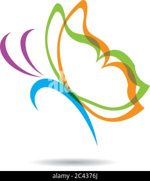 Schmetterling Logo Vorlage Schönheit Schmetterling Logo Vorlage Vektor Symbol Design Stock Vektor