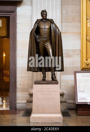 Washington, Usa. Juni 2020. Eine Statue von Präsident Andrew Jackson gesehen im US-Kapitol. Kredit: SOPA Images Limited/Alamy Live Nachrichten Stockfoto