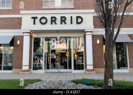 Ein Logo vor einem Torrid-Einzelhandelsgeschäft in Bowie, Maryland, am 8. Juni 2020. Stockfoto