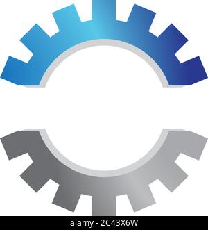 Getriebe Logo Vorlage Vektor Symbol Design Stock Vektor