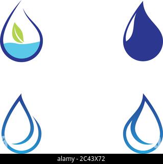 Wassertropfen Logo Vorlage Vektor Symbol Illustration Design Stock Vektor