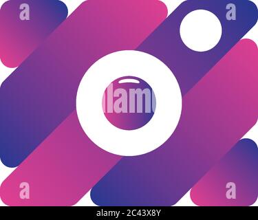 Design der Abbildung mit Kamerasymbol Stock Vektor