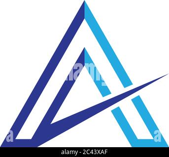 Einen Brief logo Vektor icon Abbildung design Stock Vektor