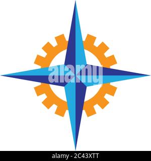 Kompass Logo Vorlage Vektor icon Abbildung design Stock Vektor