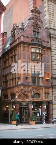 Viktorianischer Pub, Mr. Thomas's Chop House, 52 Cross Street, Manchester, England, Großbritannien Stockfoto