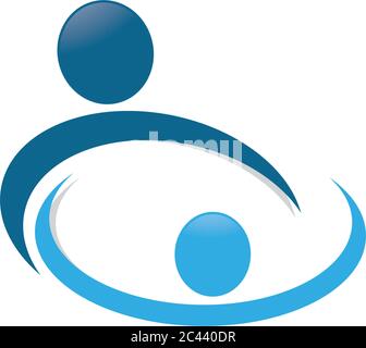Annahme und Community Care Logo Vorlage Vektor Symbol Illustration Design Stock Vektor