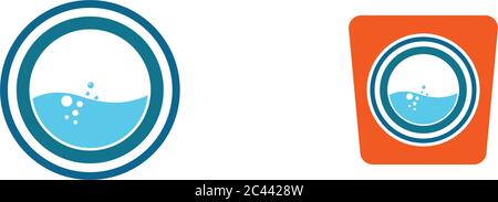 Design mit Logo-Symbol für Wäsche Stock Vektor