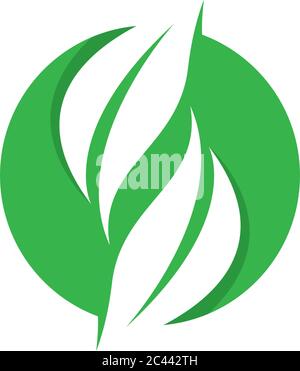 Die Logos der grünen Blatt ökologie Natur element Vektor icon Stock Vektor