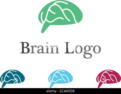 Vorlage für das BRAIN-Logo Stock Vektor
