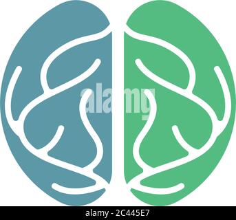 Vorlage für das BRAIN-Logo Stock Vektor