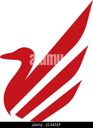 Duck Logo Vorlage Vektor Symbol Illustration Stock Vektor