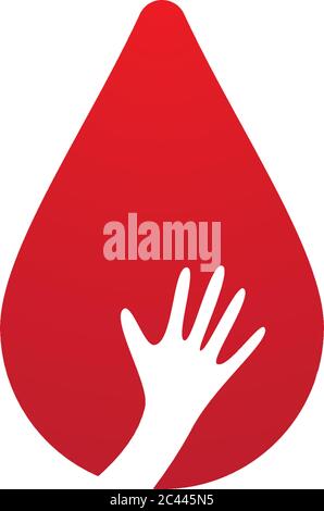 Blut Logo Vorlage Vektor Symbol Illustration Design Stock Vektor