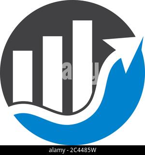 Wirtschaft Finanzen Logo Vorlage Vektor icon Abbildung Stock Vektor