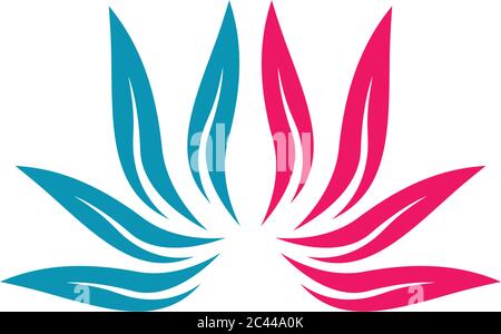 Schönheit Vektor Blumen Design Logo Vorlage Symbol Stock Vektor
