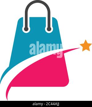 Shop Logo Vorlage Vektor Symbol Illustration Design Stock Vektor