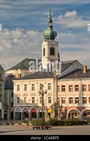 Annahme Kirche von Krakonošovo náměstí in Trutnov in Kralovehradecky kraj (Region Hradec Králové), Tschechische Republik Stockfoto