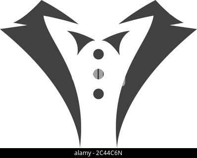 Tuxedo Logo Vorlage Vektor Symbol Illustration Design Stock Vektor
