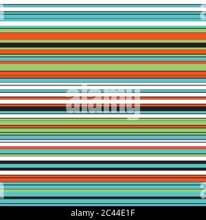 Nahtloses Muster mit horizontalen farbigen Linien Stock Vektor