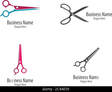 Scissors Logo Icon Vorlage Vektor-Illustration Stock Vektor