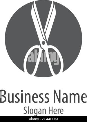 Scissors Logo Icon Vorlage Vektor-Illustration Stock Vektor