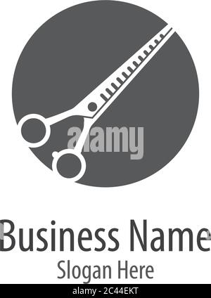 Scissors Logo Icon Vorlage Vektor-Illustration Stock Vektor
