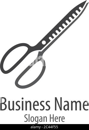 Schere Logo Vorlage Vektor Symbol Illustration Design Stock Vektor