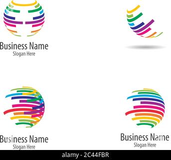 Wire World Logo Vorlage Vektor Symbol Illustration Design Stock Vektor