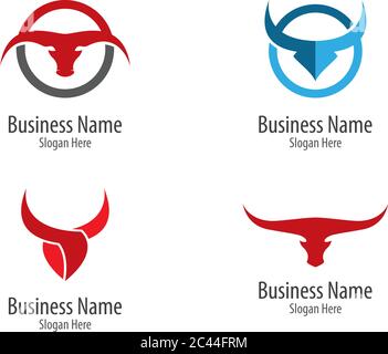 Bull Logo Vorlage Vektor Symbol Illustration Design Stock Vektor