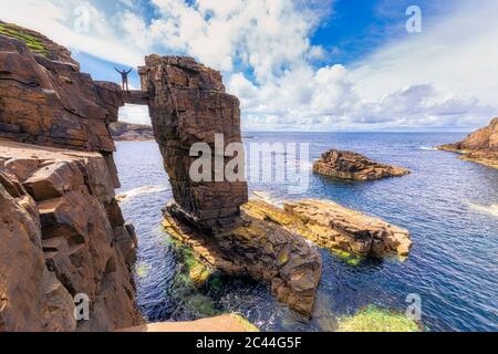 Schottland, Orkney-Inseln, Festland, Yesnaby Sea Stacks Stockfoto