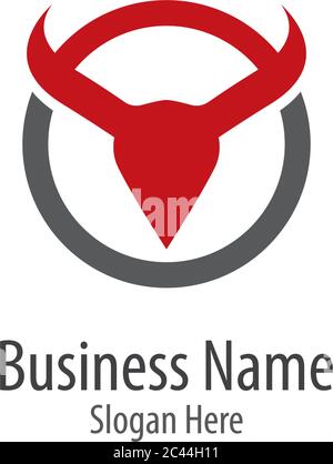 Bull Logo Vorlage Vektor Symbol Illustration Design Stock Vektor
