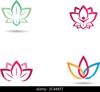 Schönheit Vektor Blumen Design Logo Vorlage Symbol Stock Vektor