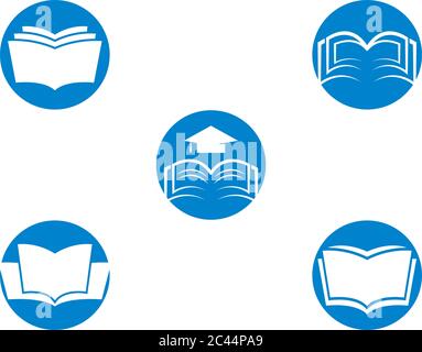 Vorlage für das Buchlogo Stock Vektor