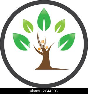 Die Logos der grünen Blatt ökologie Natur element Vektor icon Stock Vektor