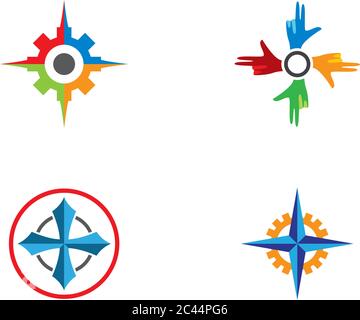 Kompass Logo Vorlage Vektor icon Abbildung design Stock Vektor