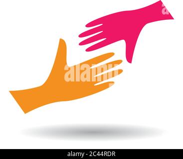 Hand Care Logo Vorlage Vektor Icon Business Stock Vektor