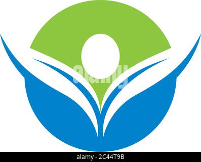 Gesundes Leben Logo Vorlage Vektor Symbol Illustration Design Stock Vektor