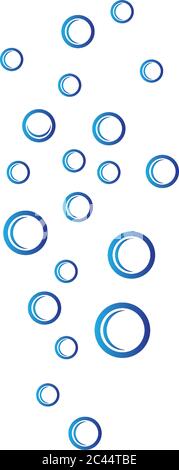Abbildung des Wasservektors „Blasen“ Stock Vektor